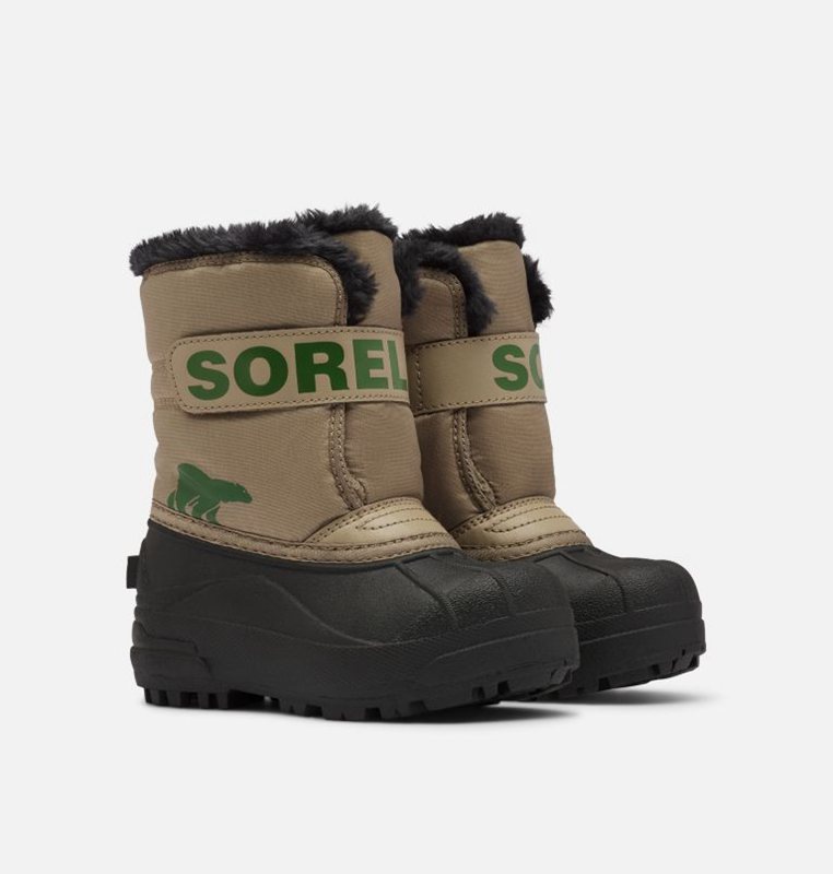 Sorel Barn Vinterkängor Khaki/Svarta - Toddler Commander™ - AKF-513672